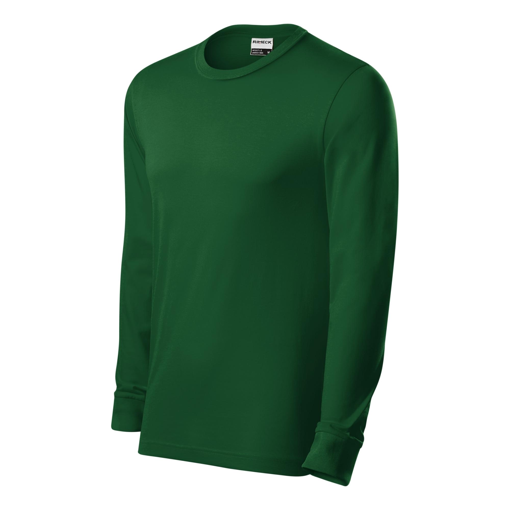 Tricou unisex Resist LS R05 verde sticlă 06 (brand label) 3XL