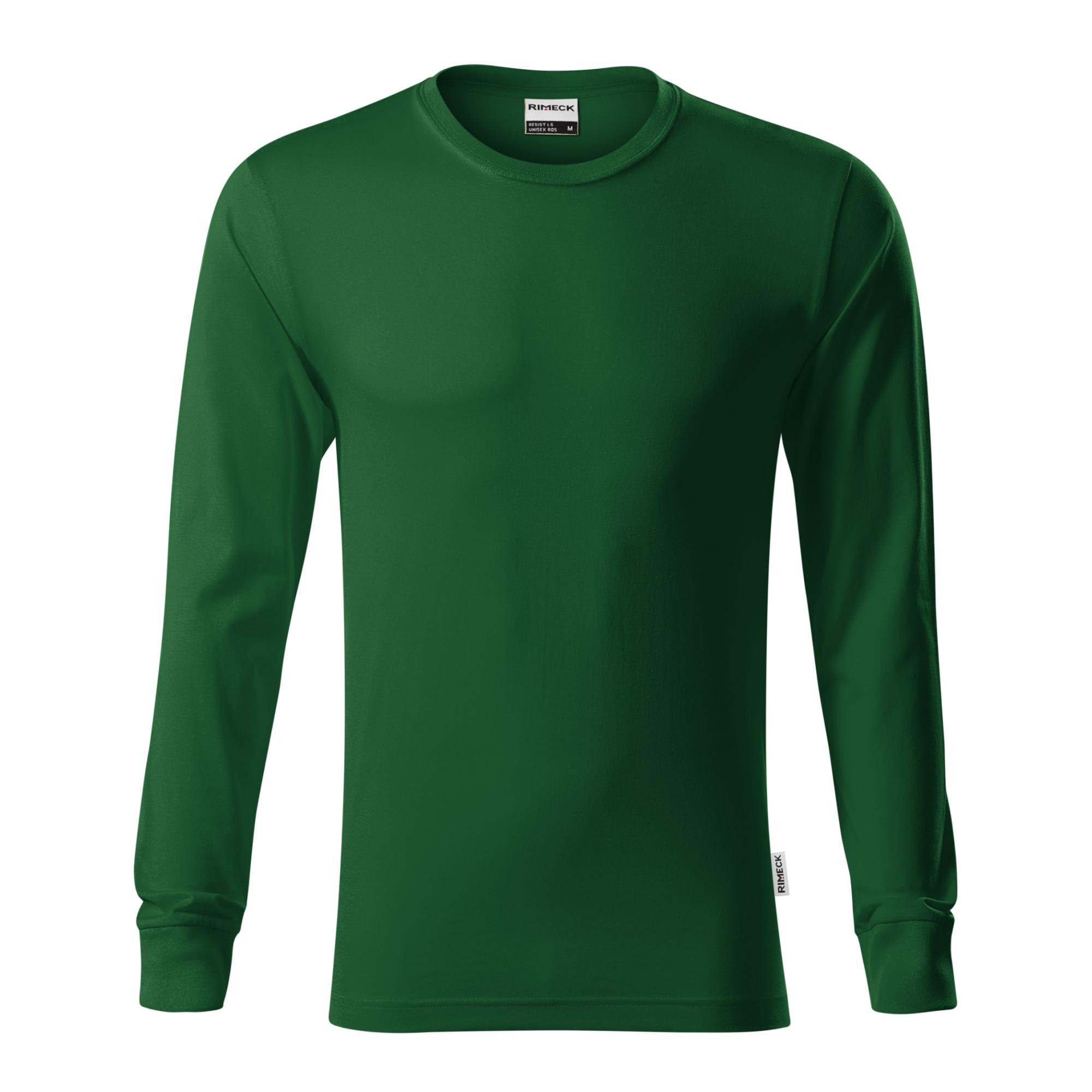 Tricou unisex Resist LS R05 verde sticlă 06 (brand label) S
