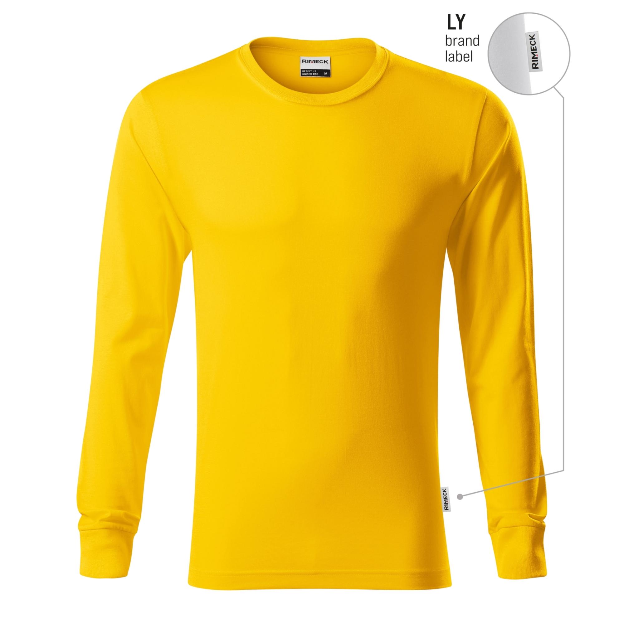 Tricou unisex Resist LS R05 galben 04 (brand label) S