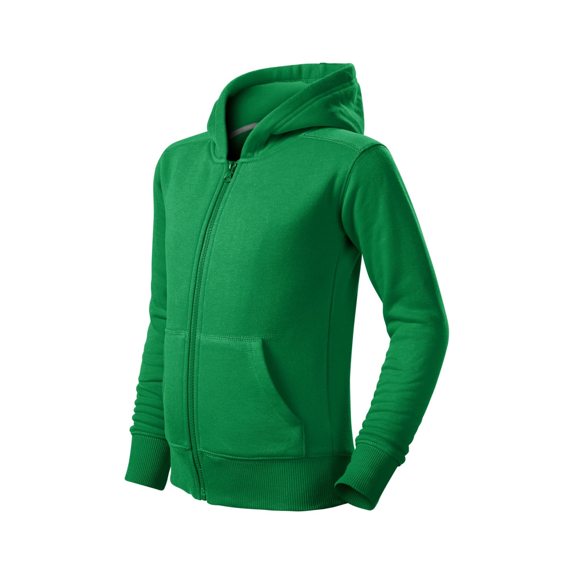 Hanorac pentru copii Trendy Zipper 412 Verde mediu 12 ani
