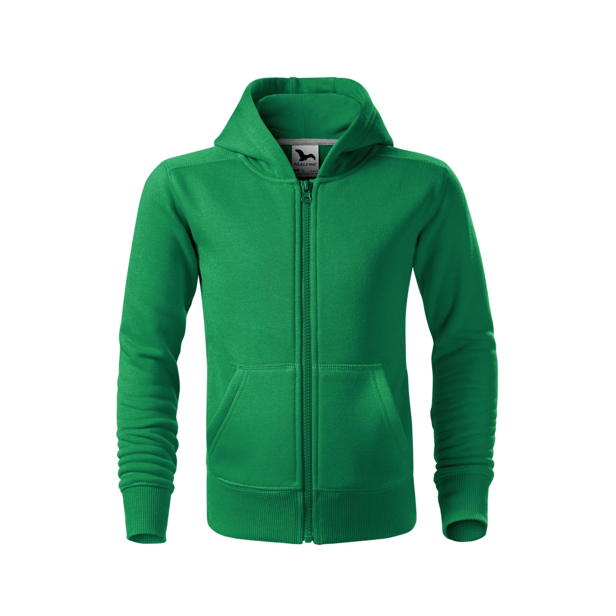 Hanorac pentru copii Trendy Zipper 412 Verde mediu 6 ani