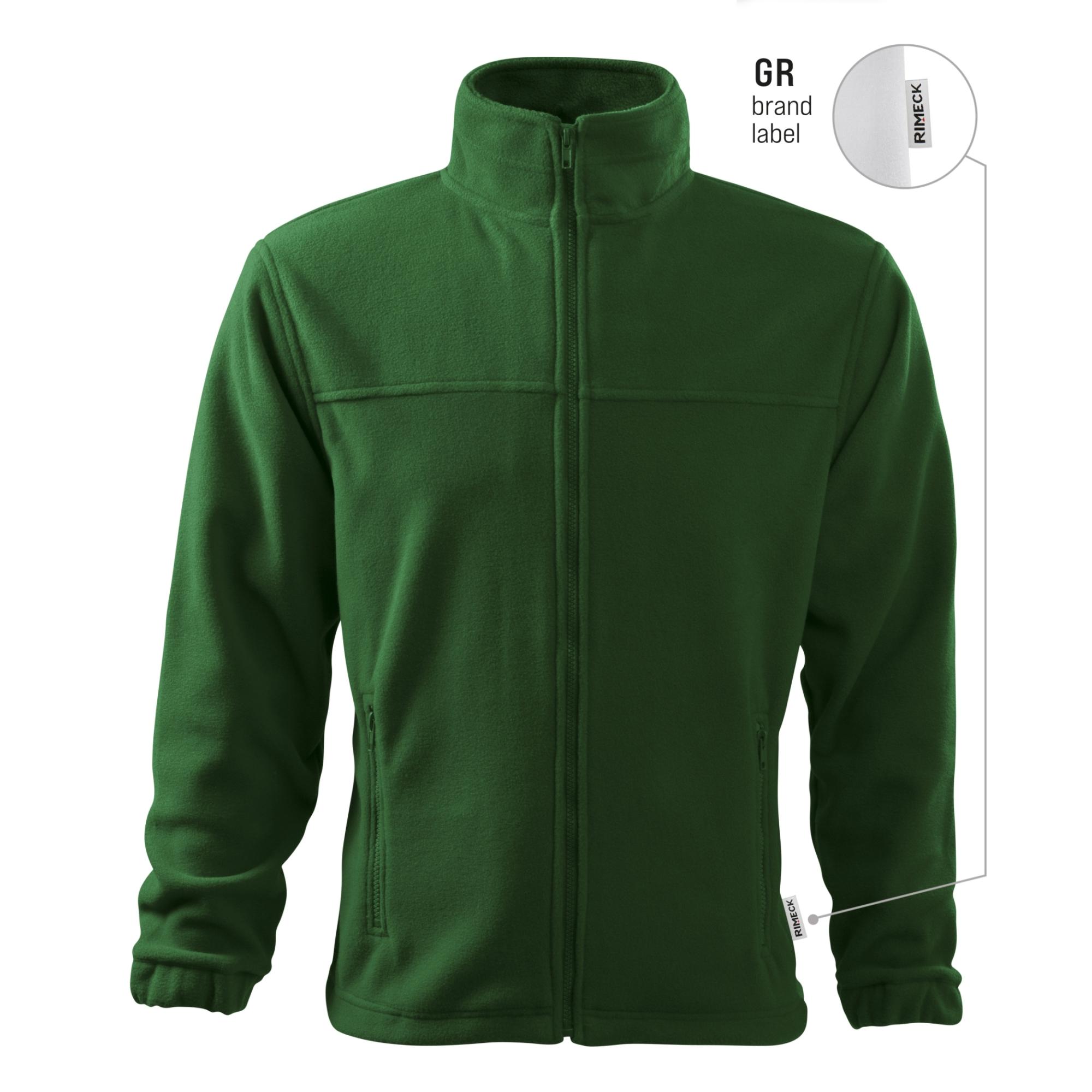 Jachetă fleece pentru bărbaţi Jacket 501 verde sticlă 06 (brand label) M