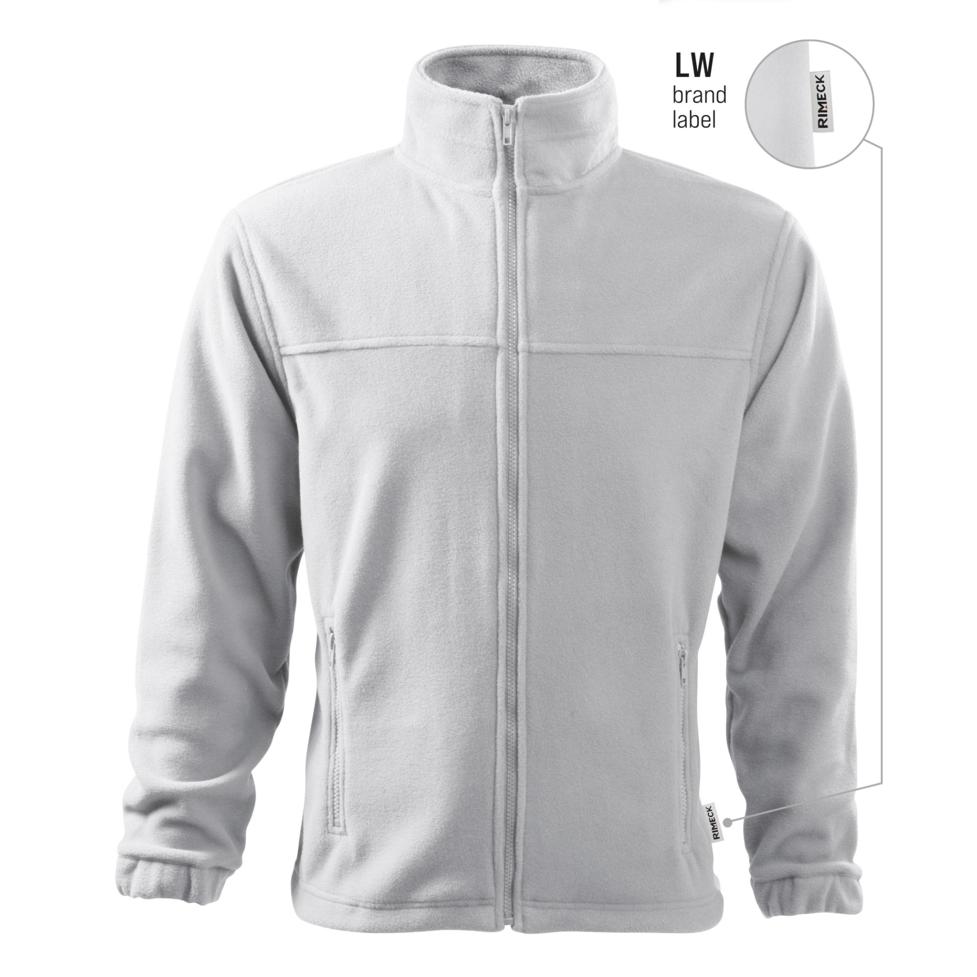 Jachetă fleece pentru bărbaţi Jacket 501 alb 00 (brand label) XL