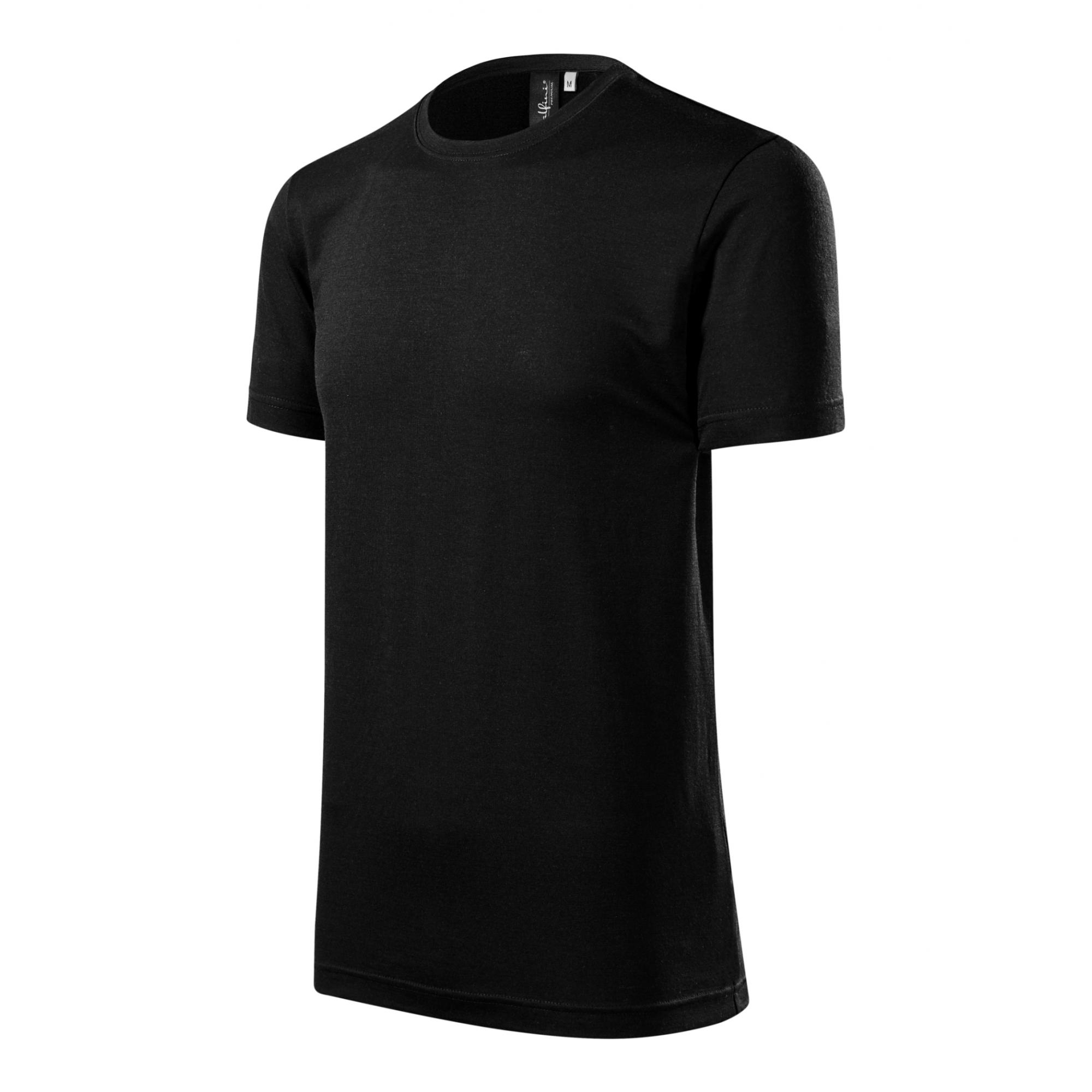 Tricou pentru bărbaţi Merino Rise 157 Negru XL