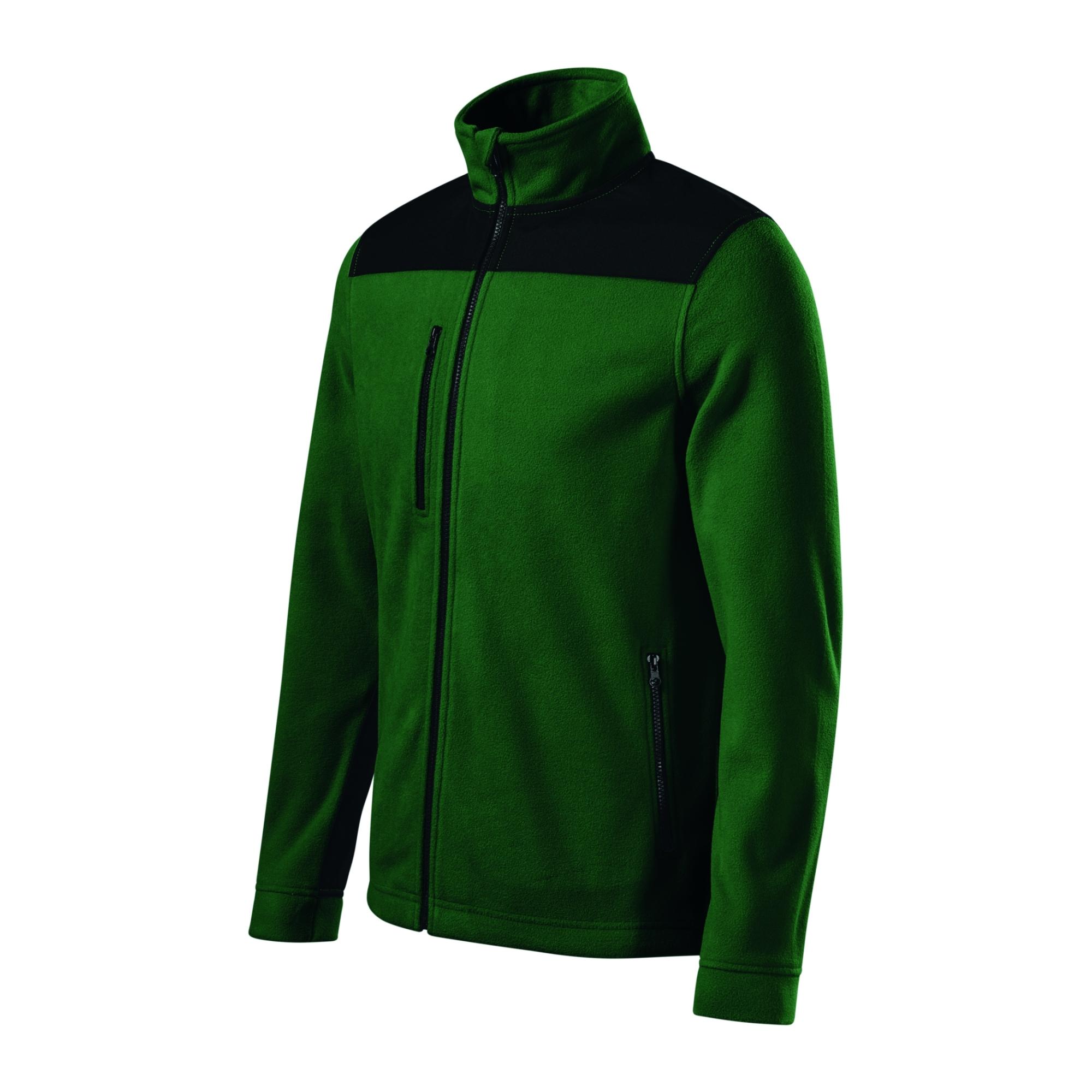 Jachetă fleece unisex Effect 530 verde sticlă 06 (brand label) 3XL