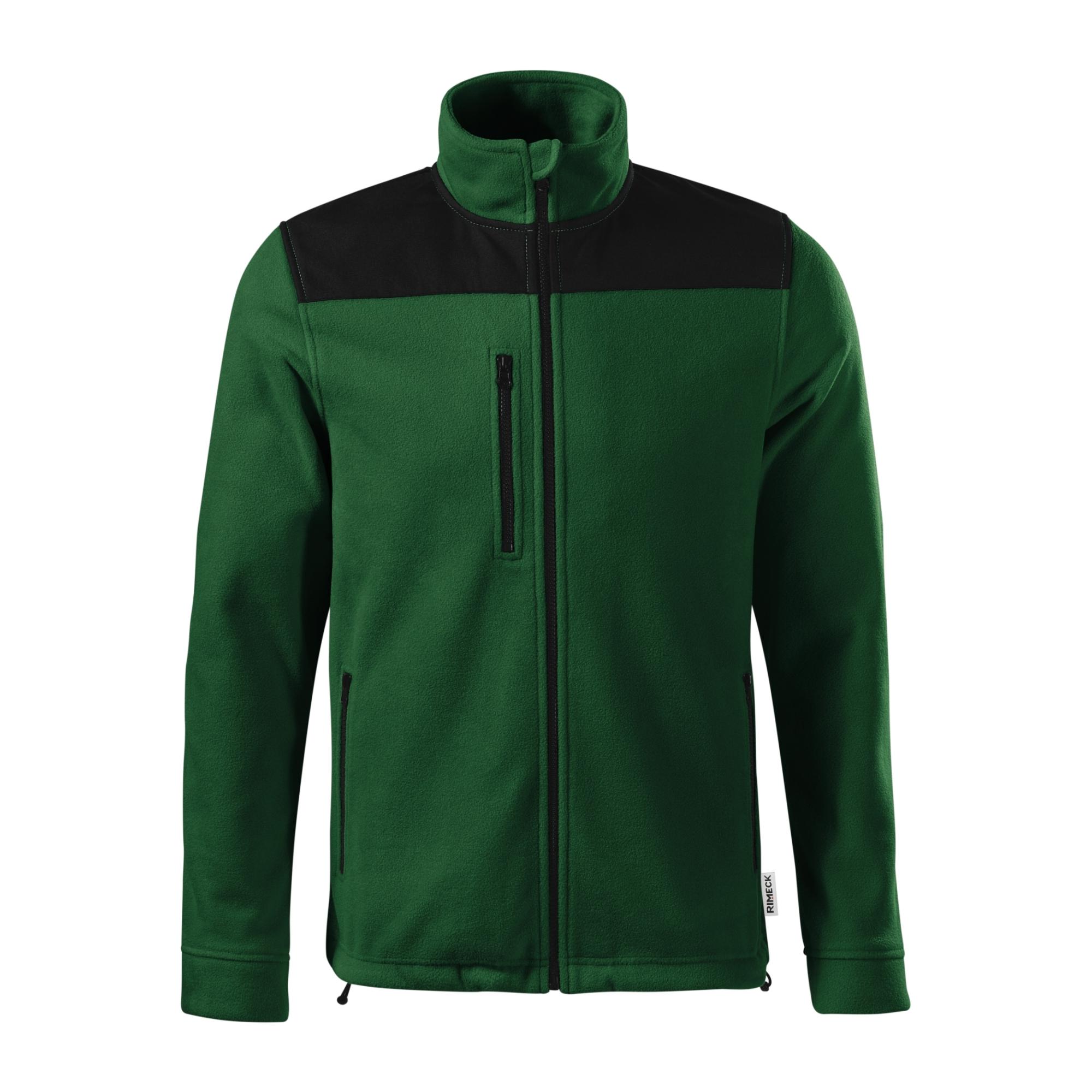 Jachetă fleece unisex Effect 530 verde sticlă 06 (brand label) 3XL