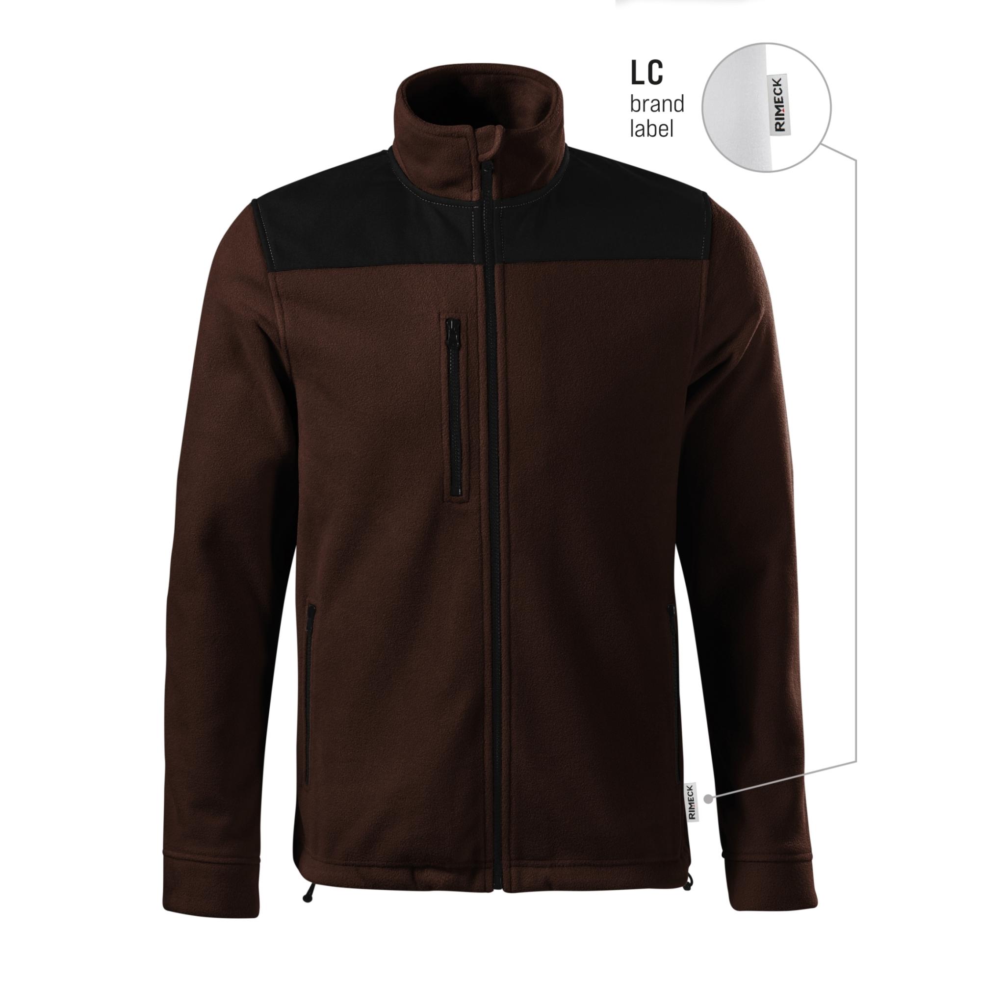 Jachetă fleece unisex Effect 530 cafea 27 (brand label) M