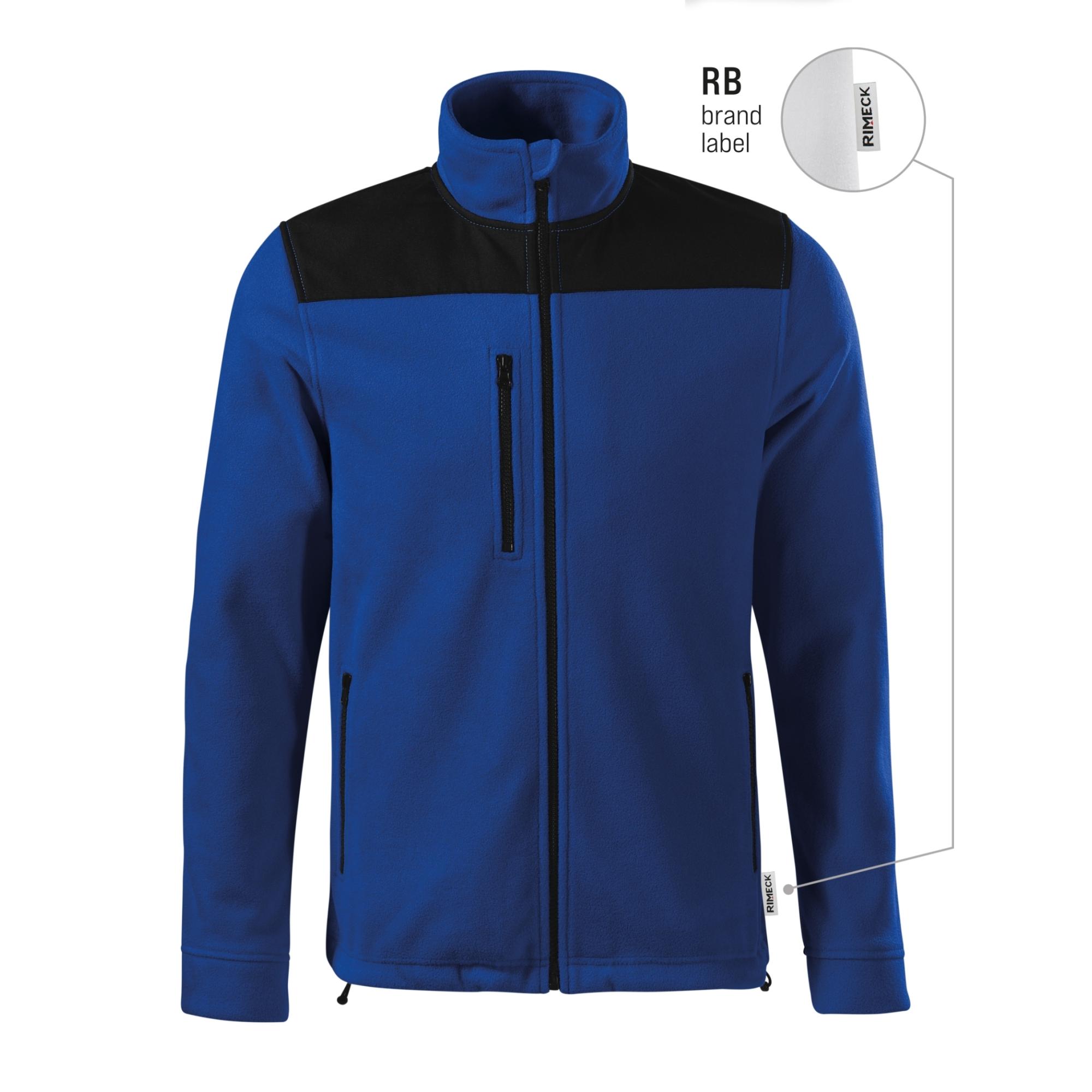 Jachetă fleece unisex Effect 530 albastru regal 05 (brand label) M