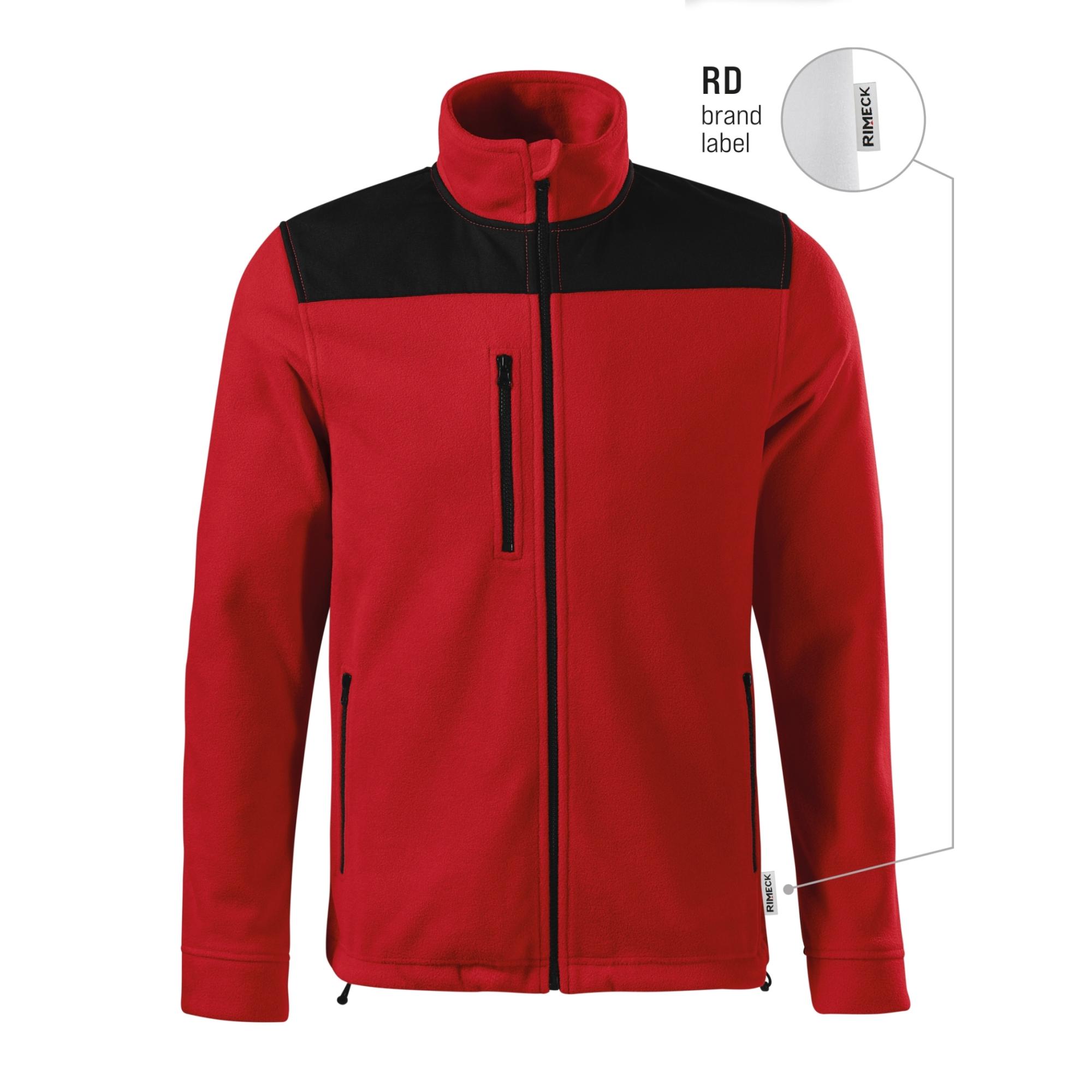 Jachetă fleece unisex Effect 530 roşu 07 (brand label) XXL