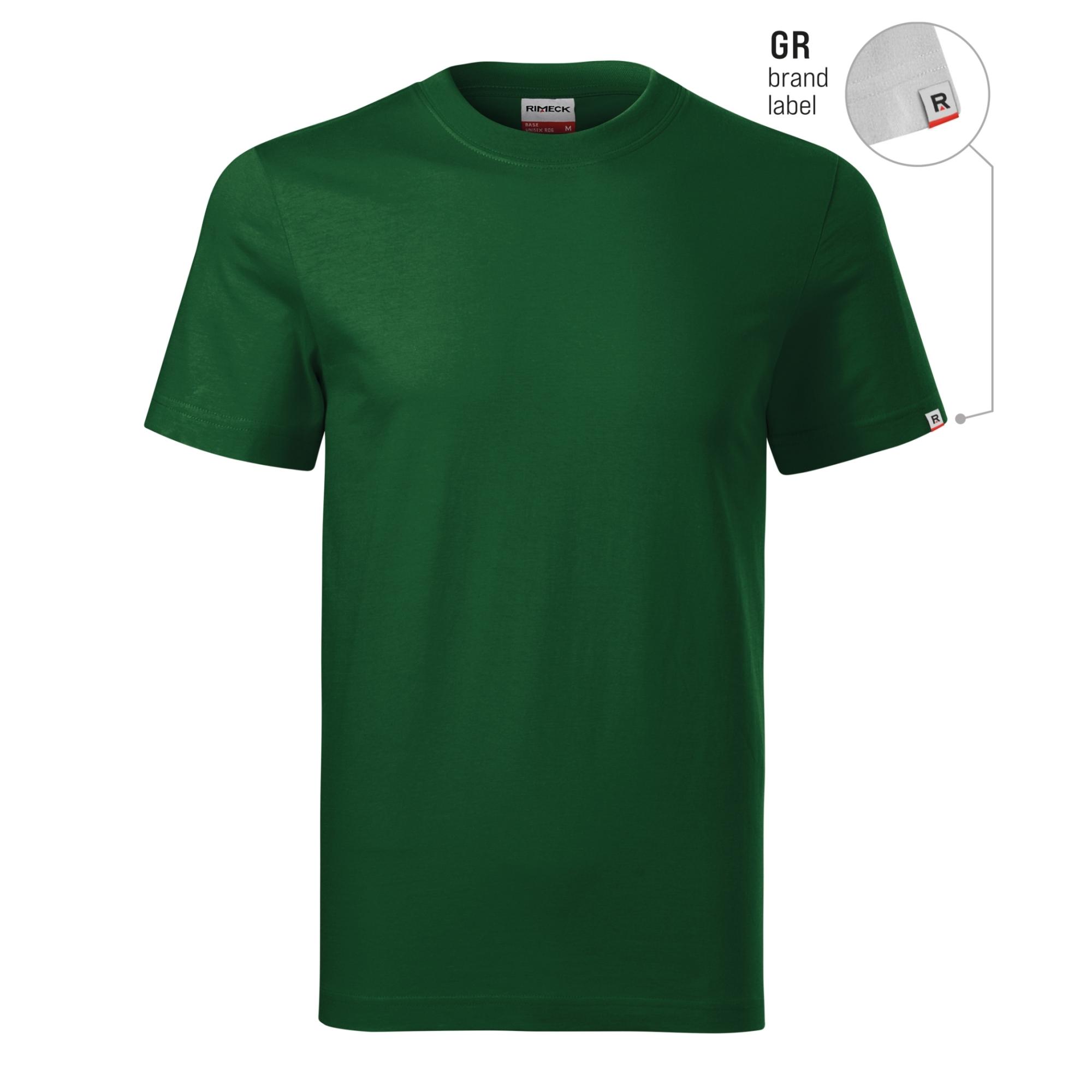 Tricou unisex Base R06 verde sticlă 06 (brand label) S