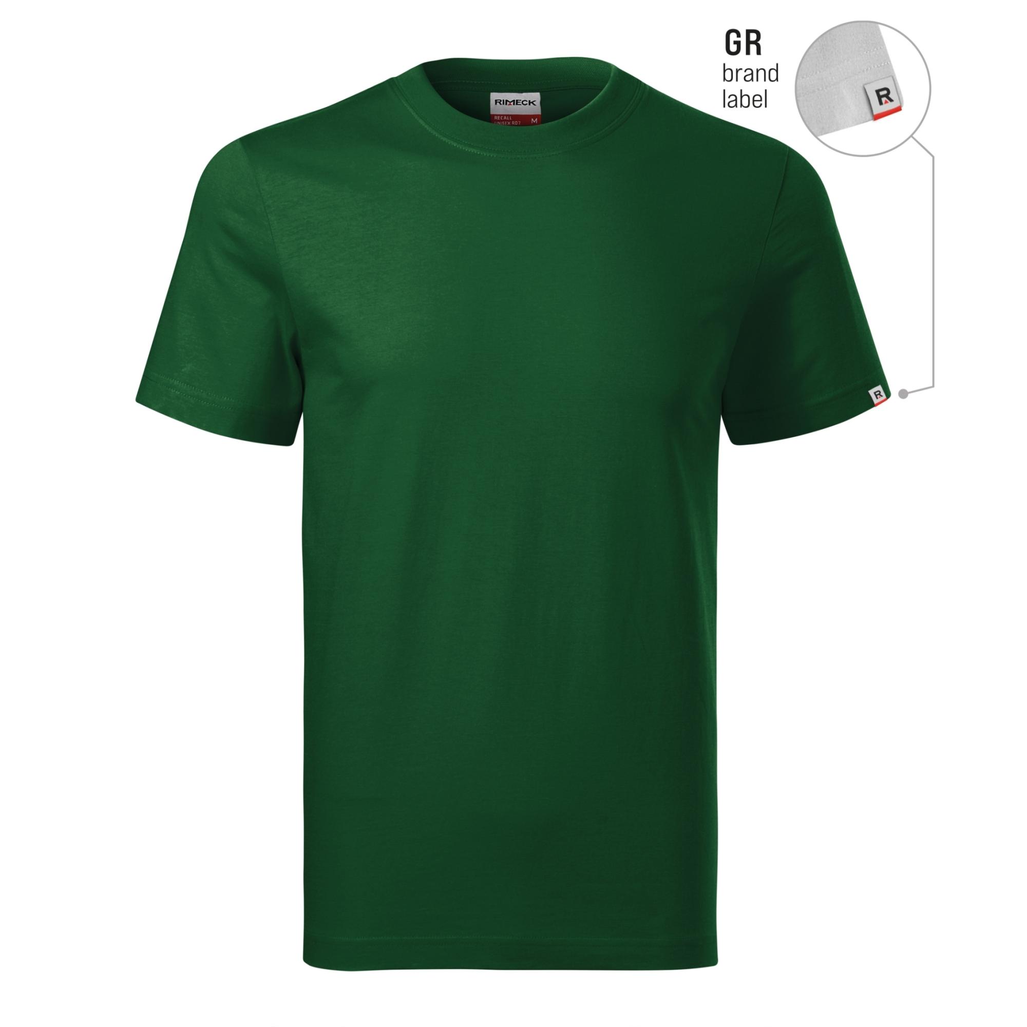 Tricou unisex Recall R07 verde sticlă 06 (brand label) XL