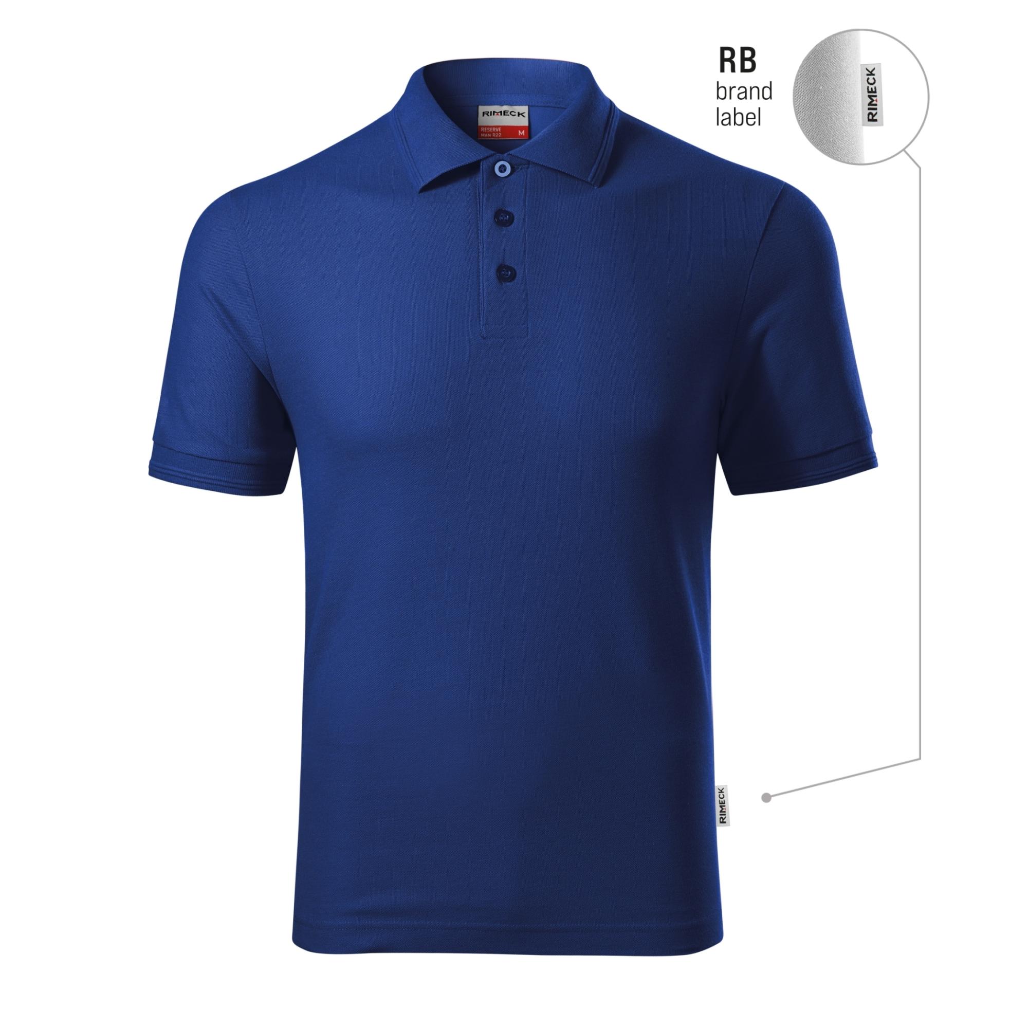 Tricou polo pentru bărbaţi Reserve R22 albastru regal 05 (brand label) M