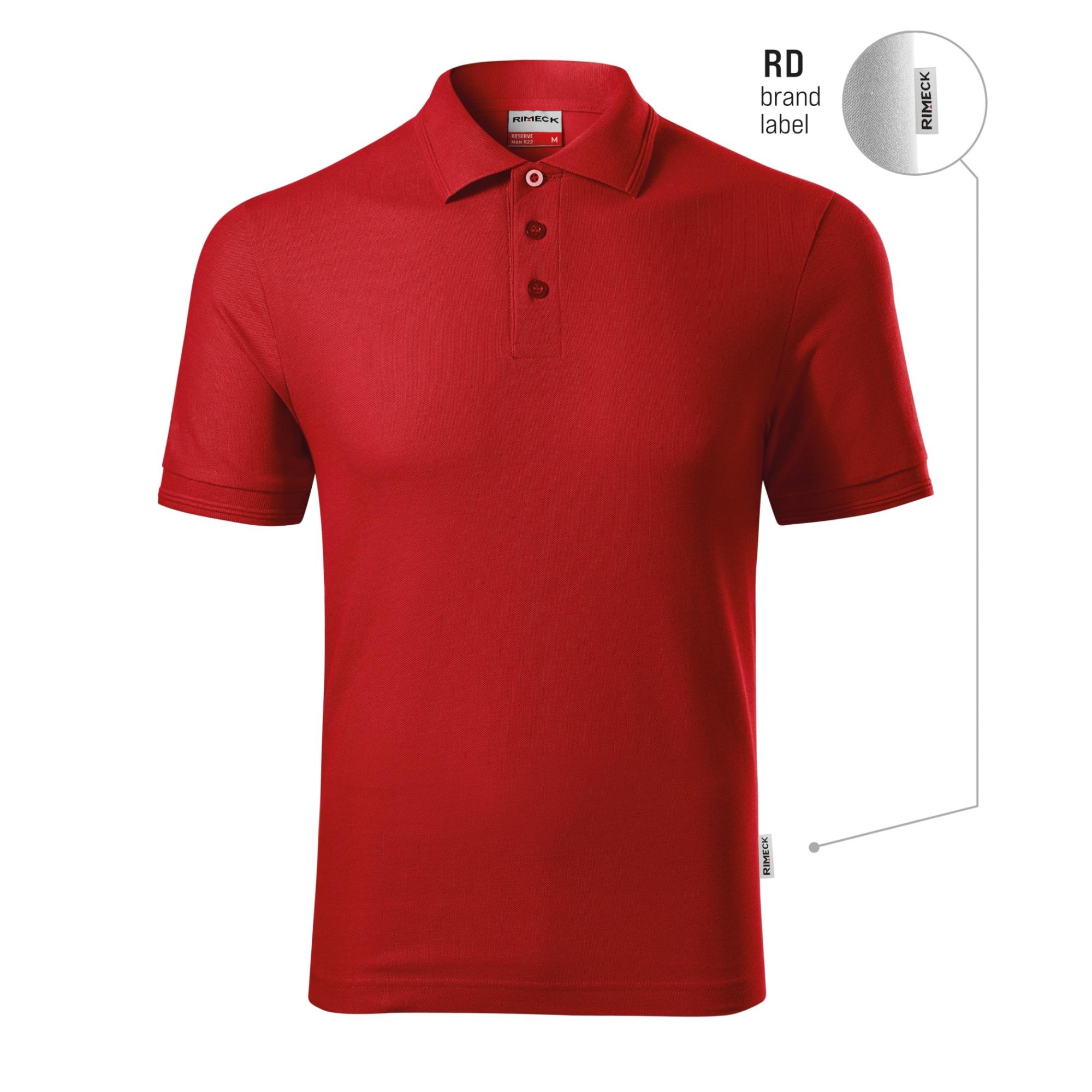 Tricou polo pentru bărbaţi Reserve R22 roşu 07 (brand label) 3XL