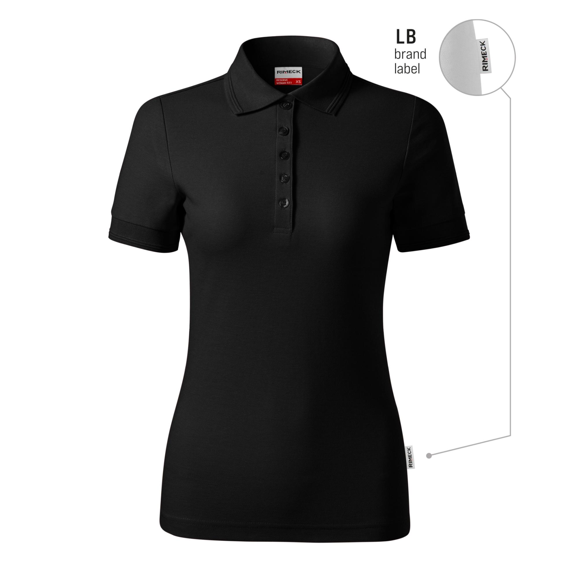 Tricou polo pentru damă Reserve R23 negru 01 (brand label) XL