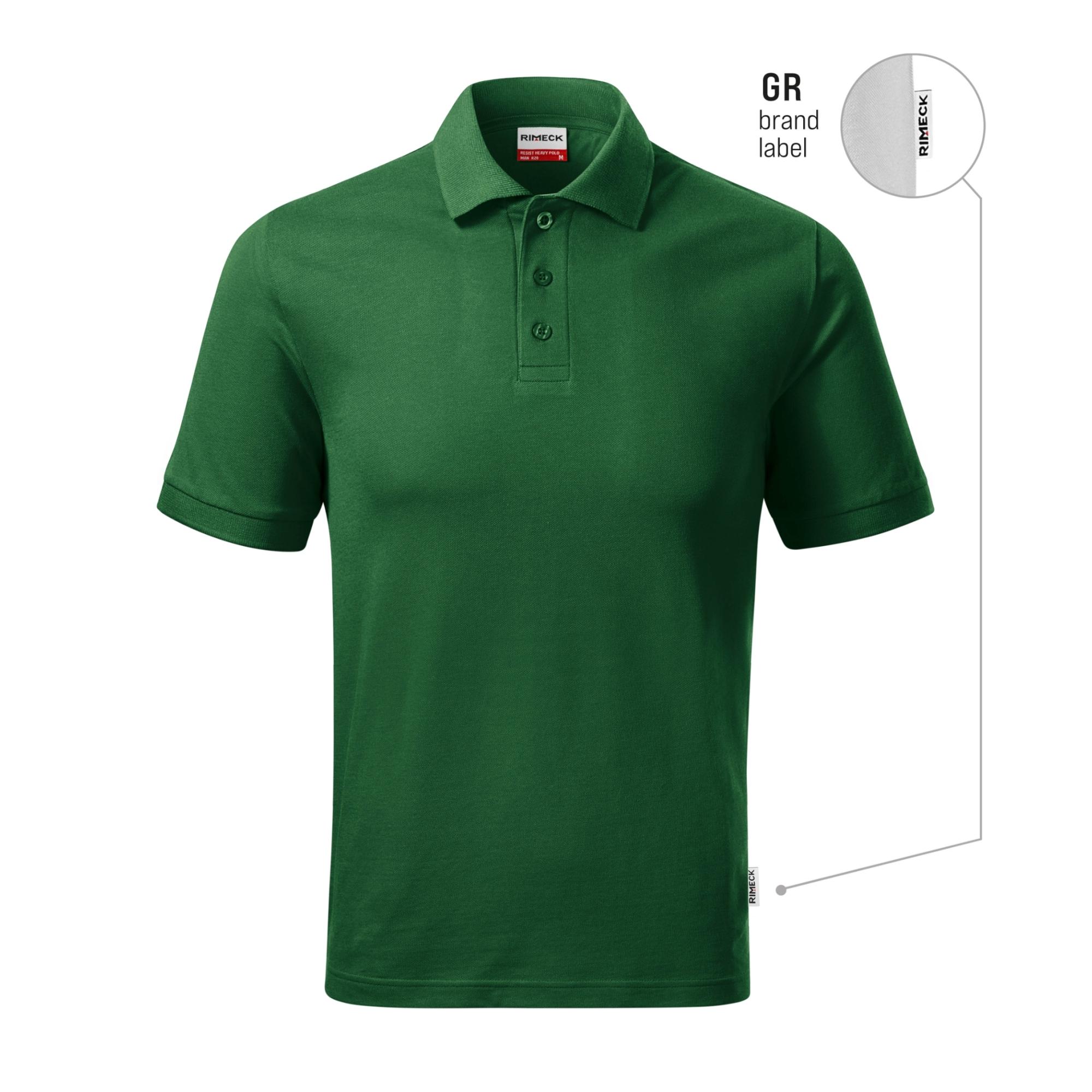 Tricou polo pentru bărbaţi Resist Heavy Polo R20 verde sticlă 06 (brand label) XL