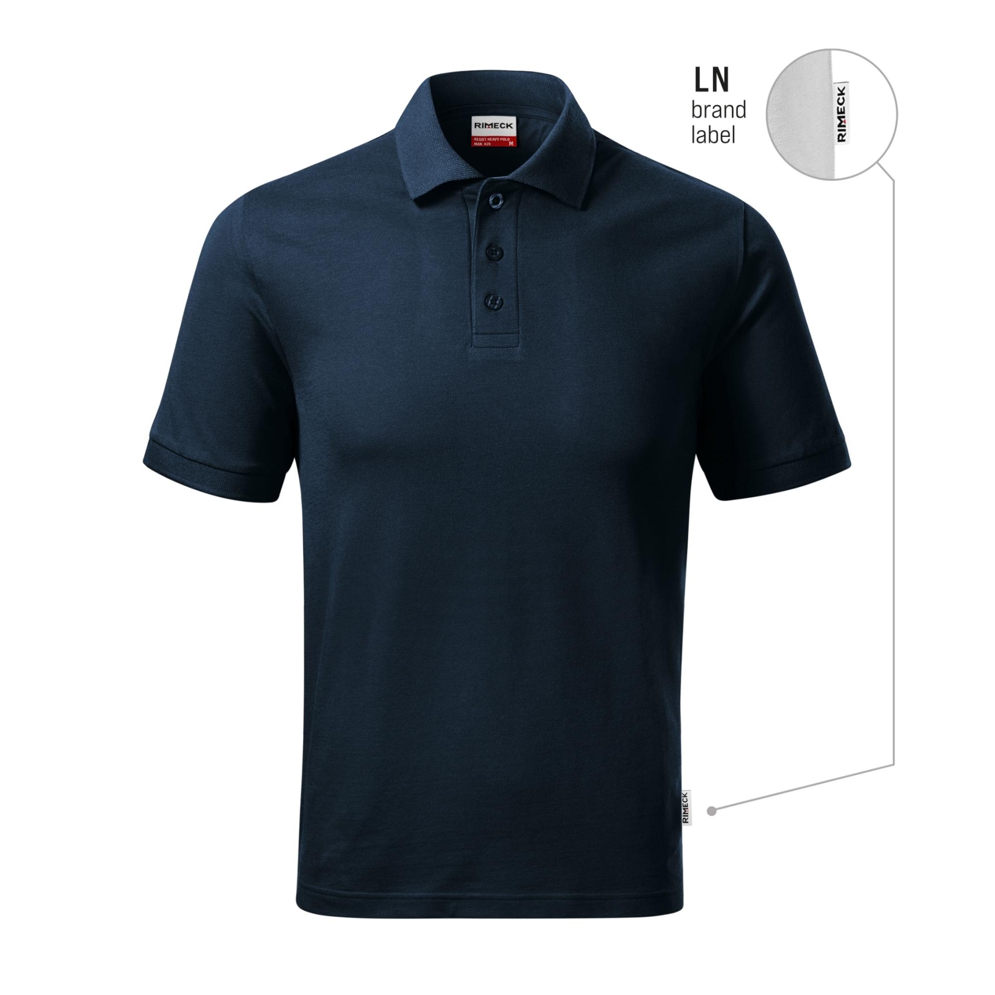 Tricou polo pentru bărbaţi Resist Heavy Polo R20 albastru marin 02 (brand label) L