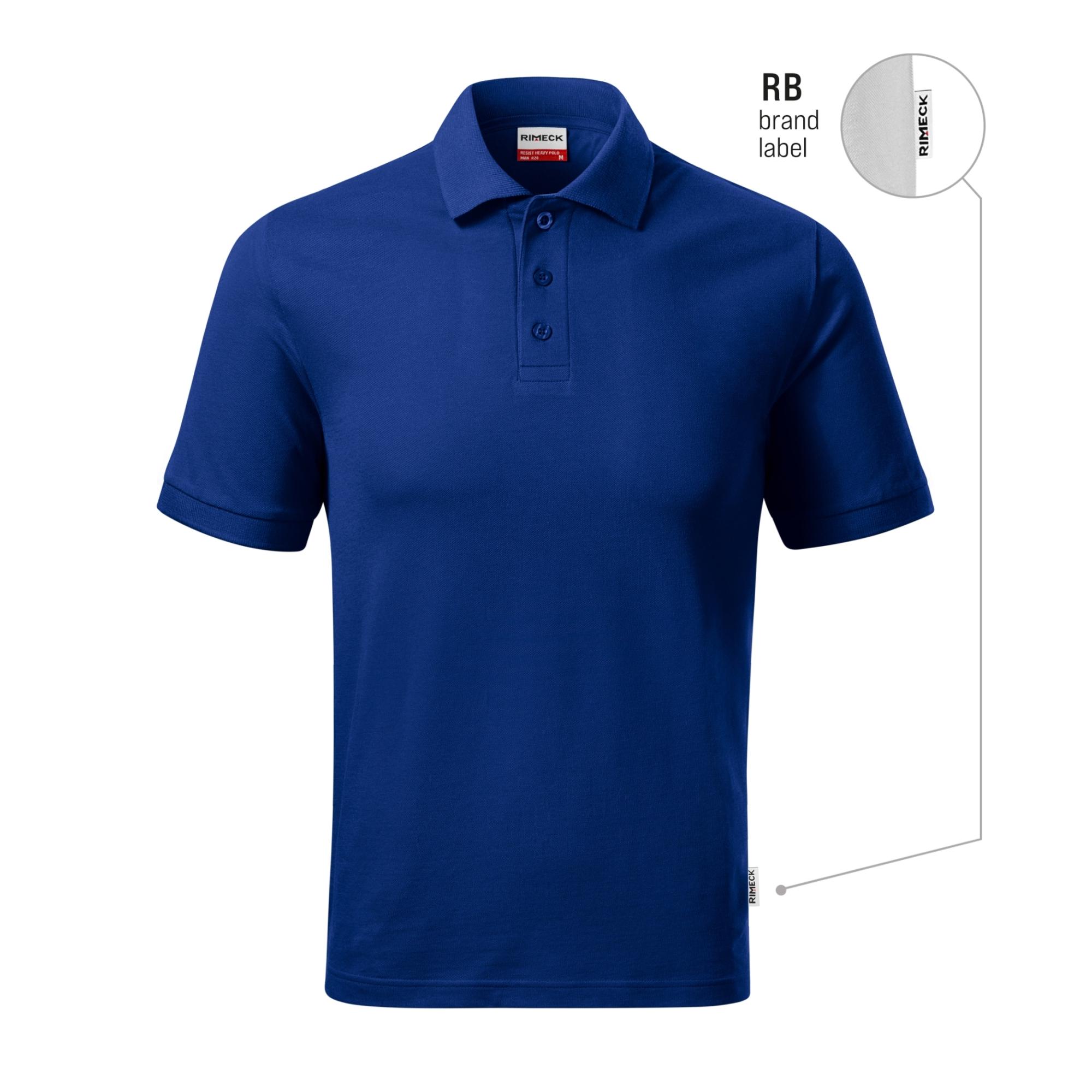 Tricou polo pentru bărbaţi Resist Heavy Polo R20 albastru regal 05 (brand label) S